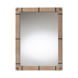 bali & pari Mirai Bohemian Woven Grasscloth Rectangle Accent Mirror